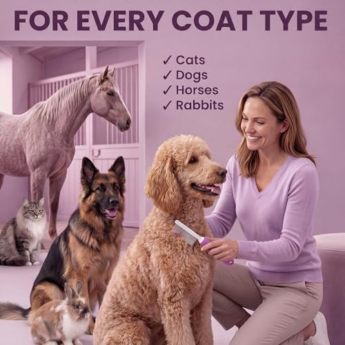 PP200 Purple detangling comb