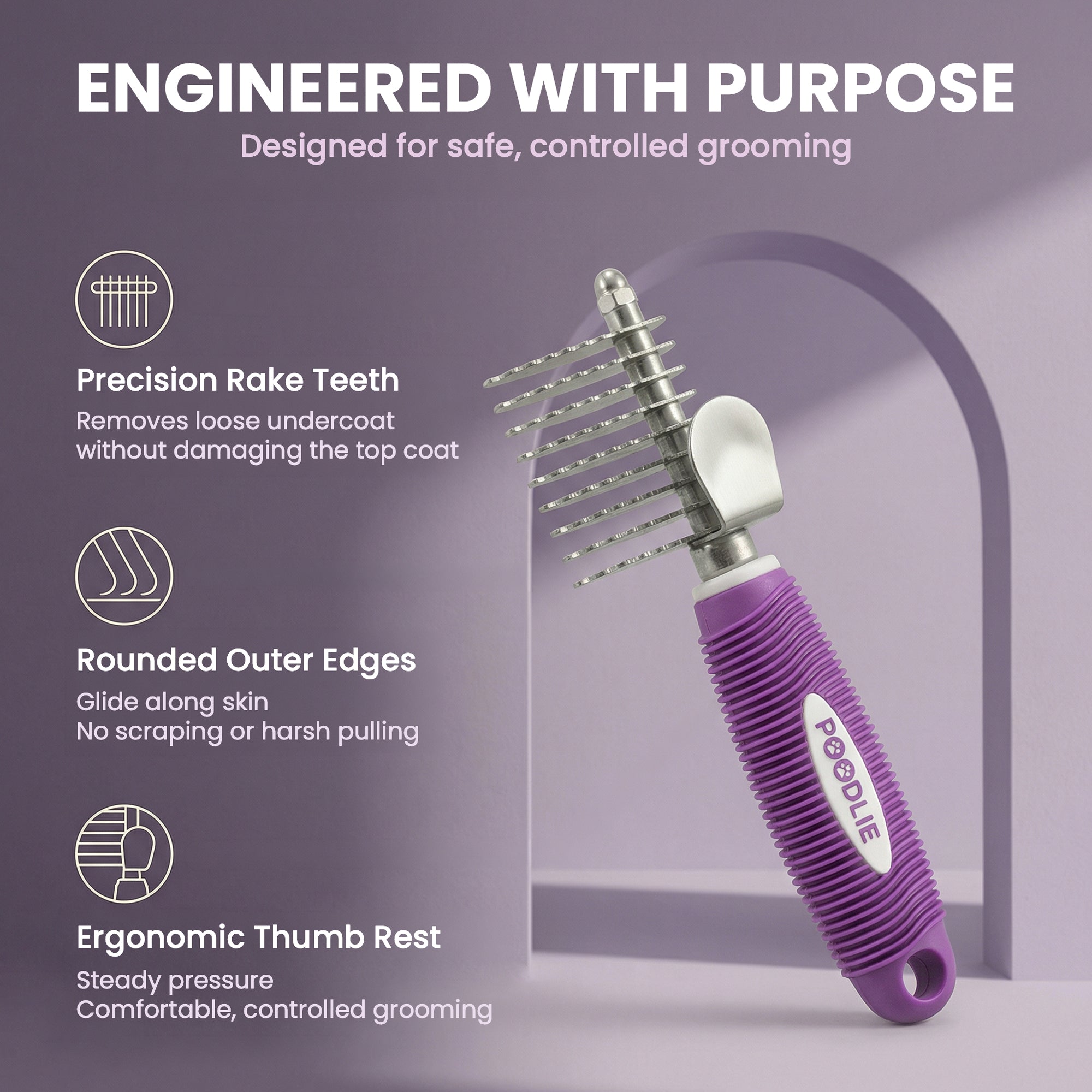 Poodle Dematting Fur Rake Comb Brush for Dogs and Cats