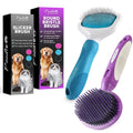 Poodle Pet Bundle – Round Bristle Brush + Blue Slicker Brush