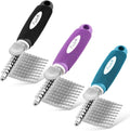 Poodle Pet Dematting Fur Rake Comb 3 Color Bundle