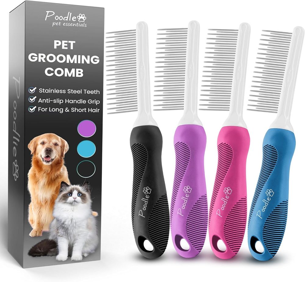 Poodle Pet Detangling Pet Comb Bundle – 4 Colors