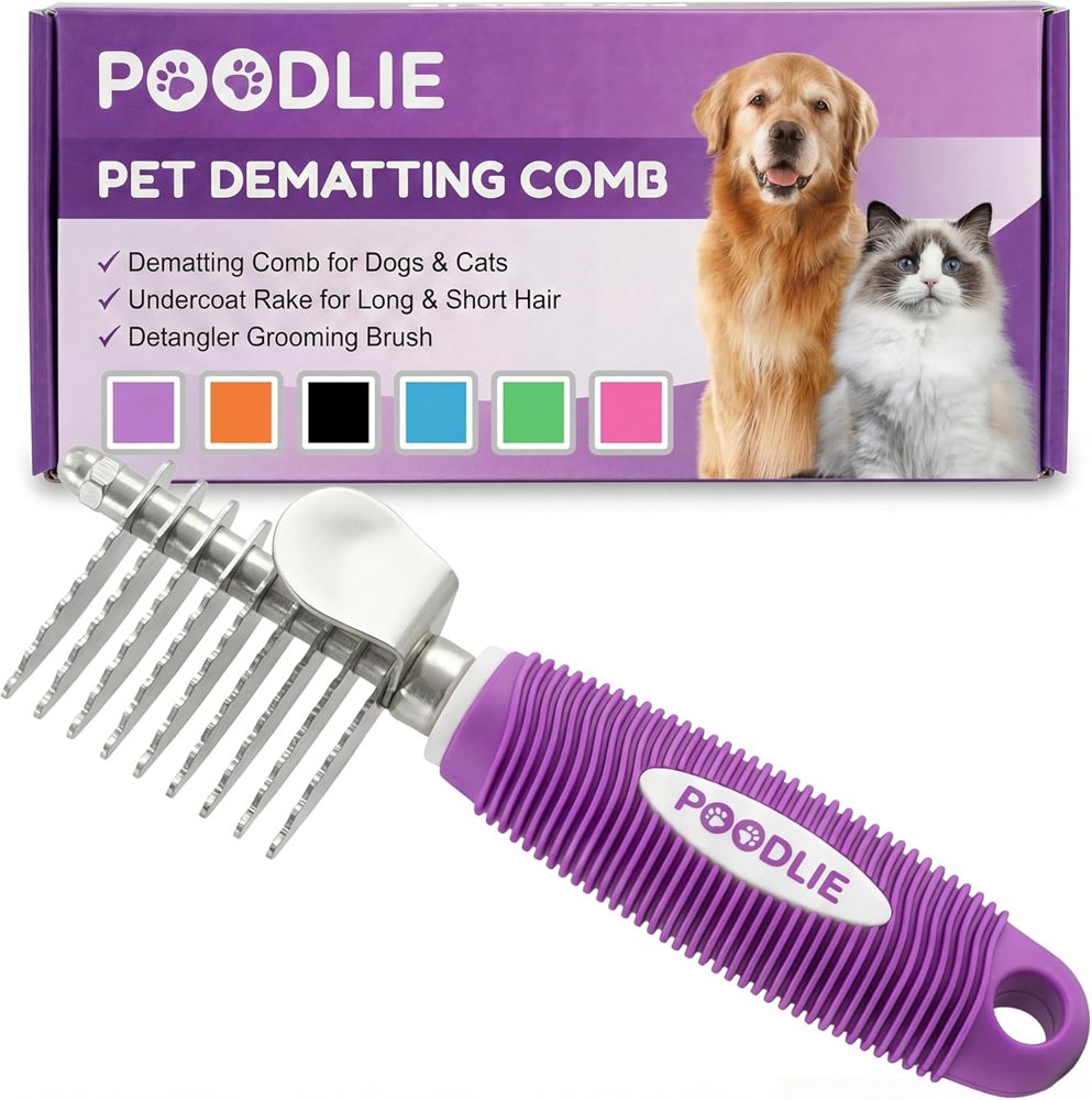 Poodle Dematting Fur Rake Comb Brush for Dogs and Cats