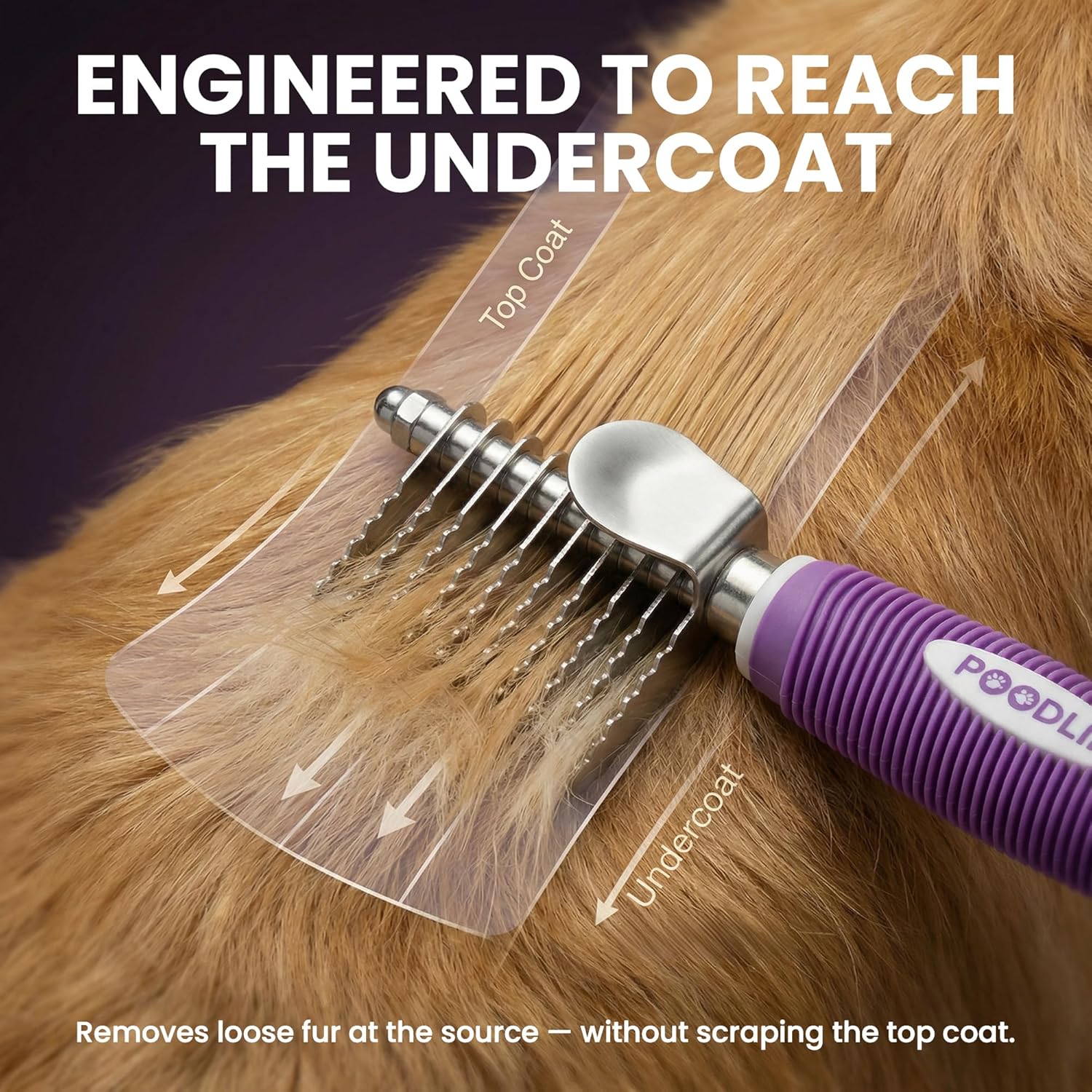Poodle Dematting Fur Rake Comb Brush for Dogs and Cats