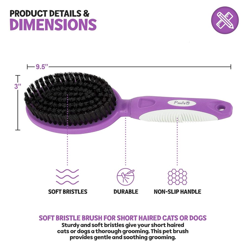 Soft Bristle Dog Brush for Short Haired Cats or Dogs