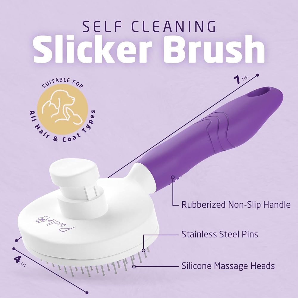 Poodlie Self Cleaning Pet Brush