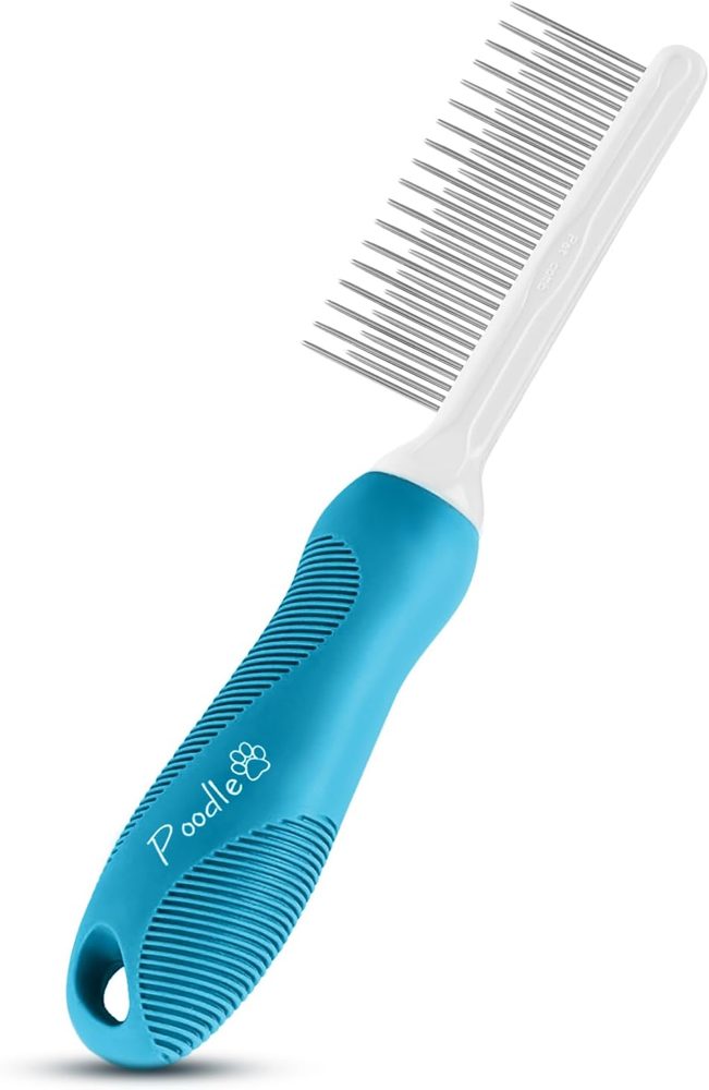 Poodle Pet Bundle – Detangling Comb + Slicker Brush (Purple)