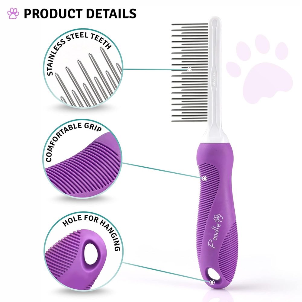 Poodle Detangling Pet Comb for Removing Matted Fur