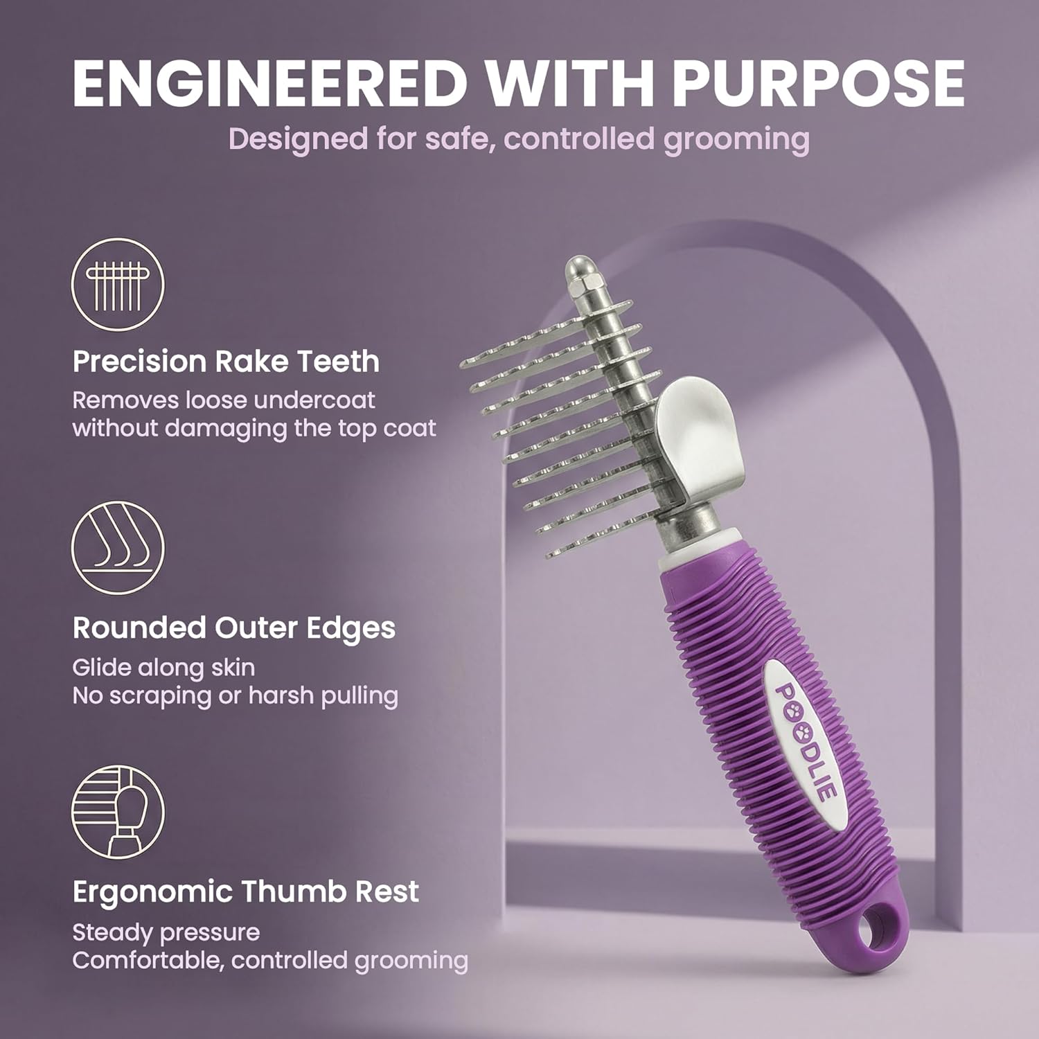 Poodle Dematting Fur Rake Comb Brush for Dogs and Cats