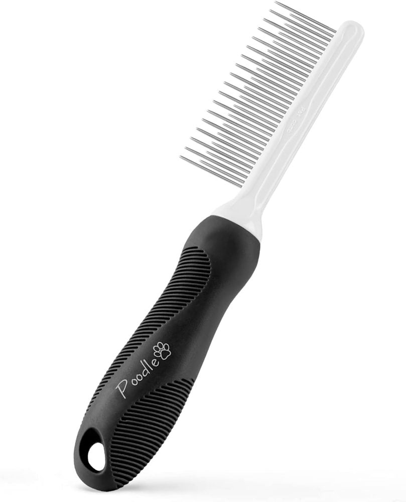 Poodle Pet Bundle – Black Detangling Comb + Round Bristle Brush