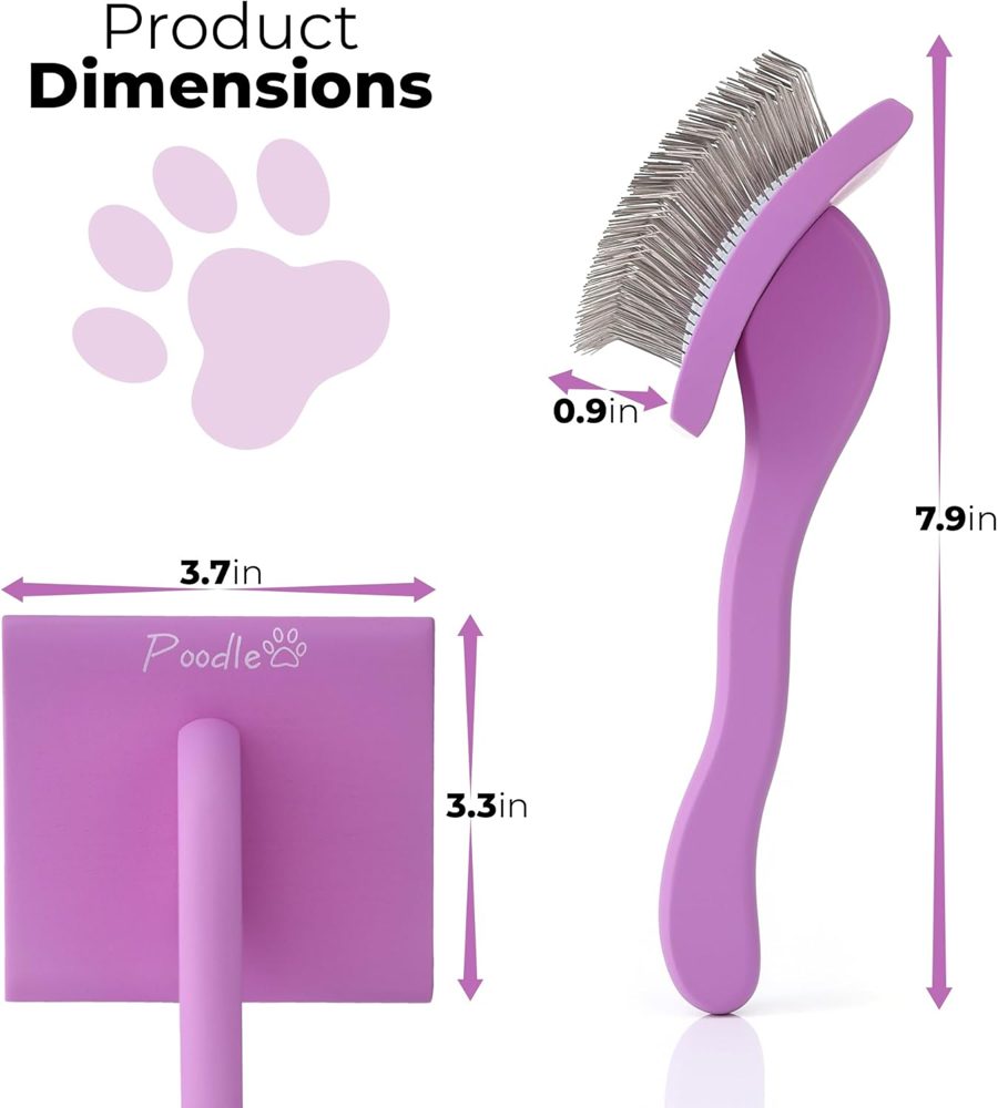 Slicker Brush for Dogs – Detangling with Soft Bristles