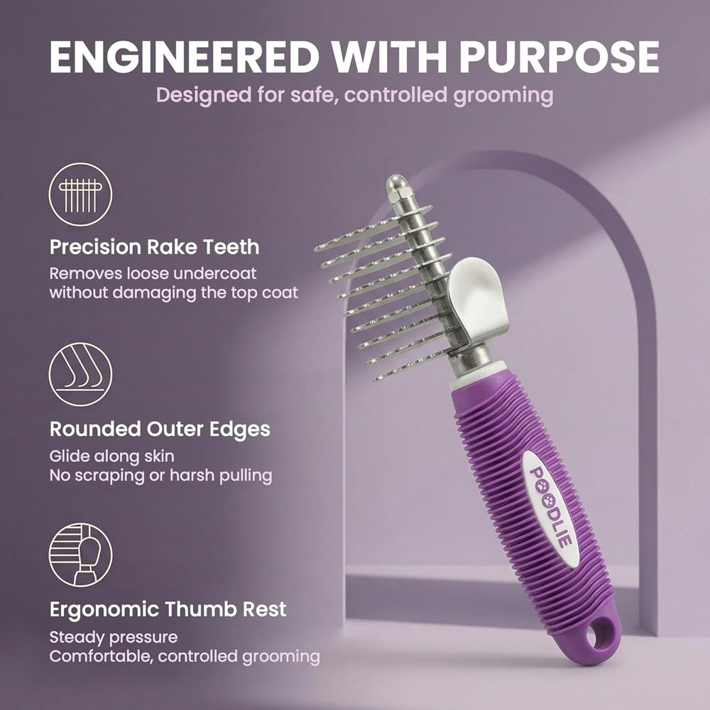Poodle Dematting Fur Rake Comb Brush for Dogs and Cats