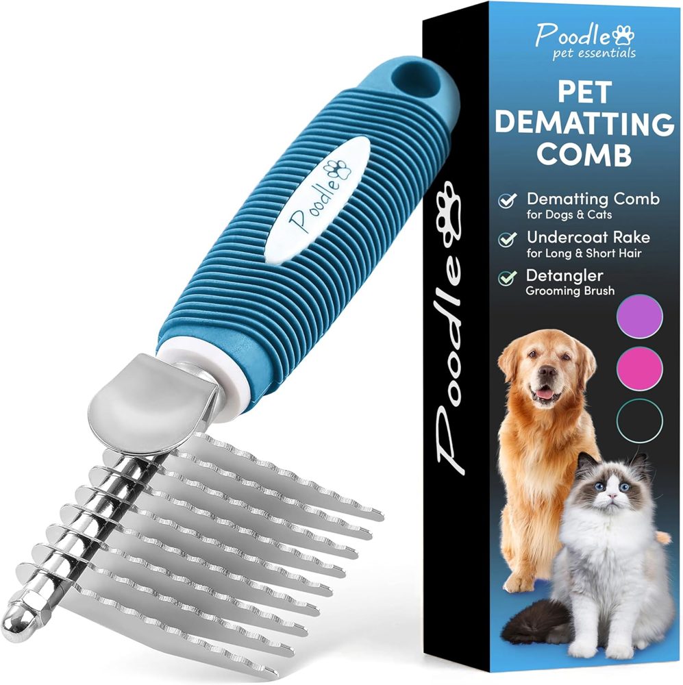 Poodle Pet Dematting Rake Bundle – 4 Colors