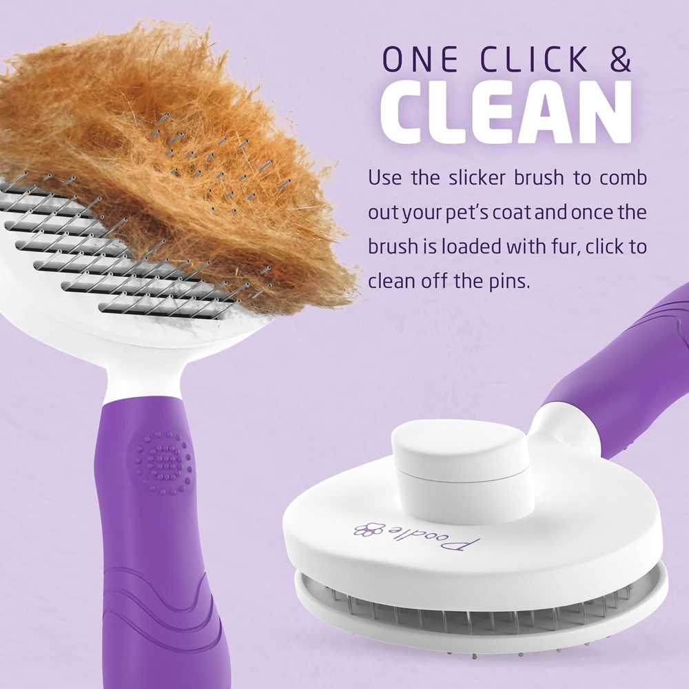 Poodlie Self Cleaning Pet Brush