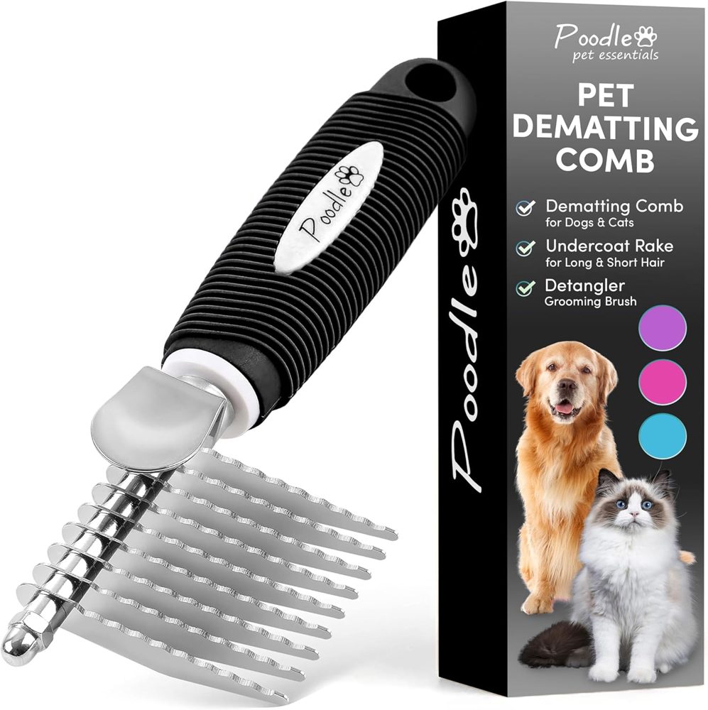 Poodle Pet Dematting Rake Bundle – 4 Colors