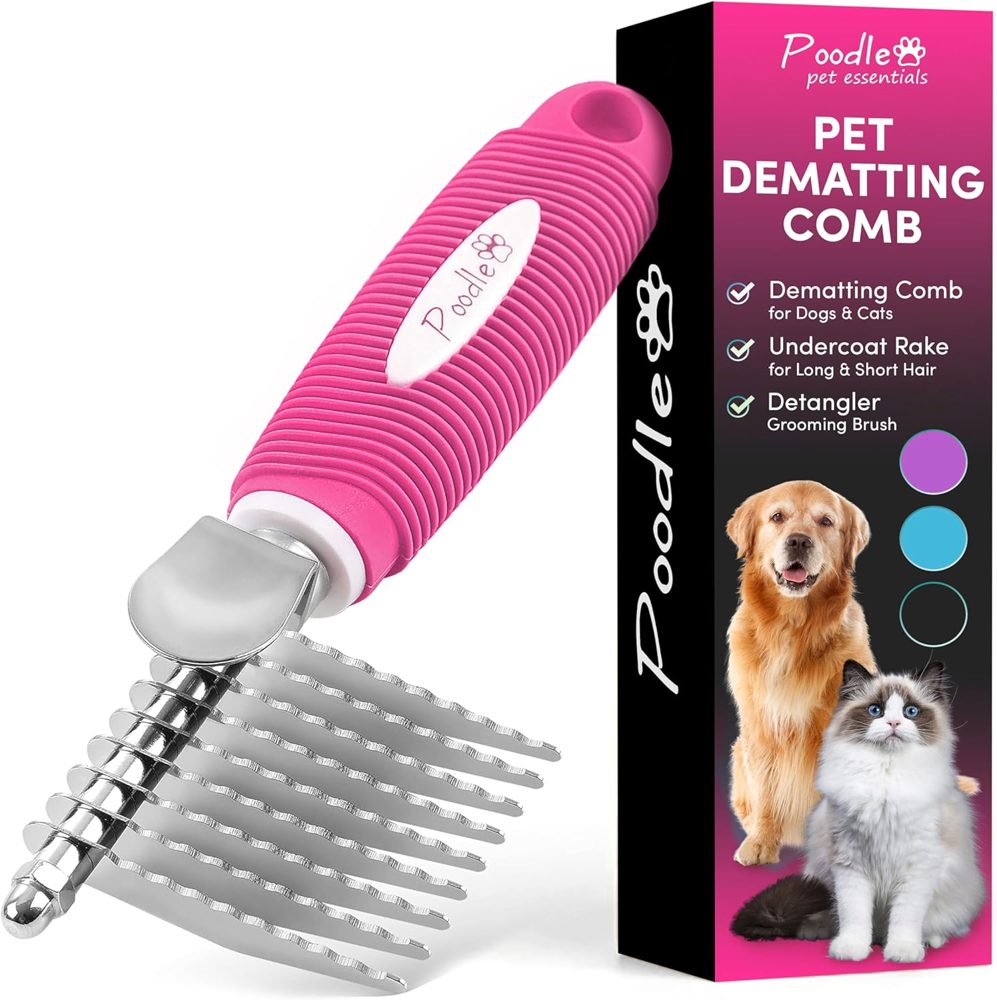 Poodle Pet Dematting Rake Bundle – 4 Colors