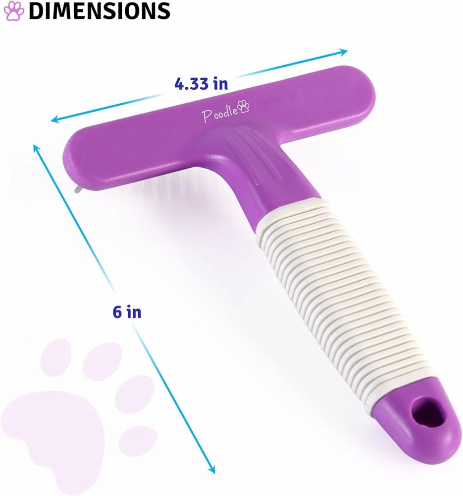 Poodle Pet Bundle – Blue Detangling Comb + Dematting Rake
