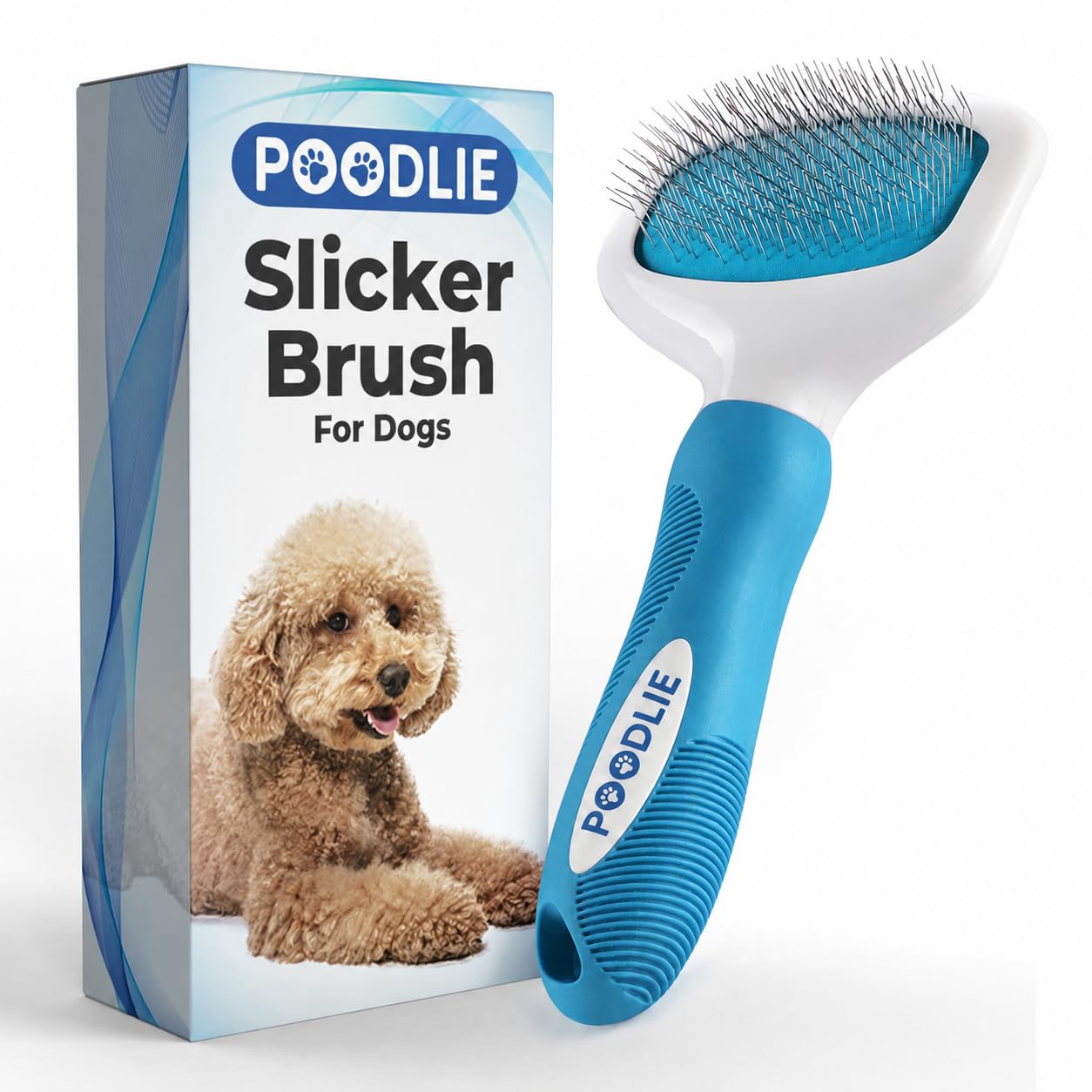 Poodlie Slicker Brush - Blue