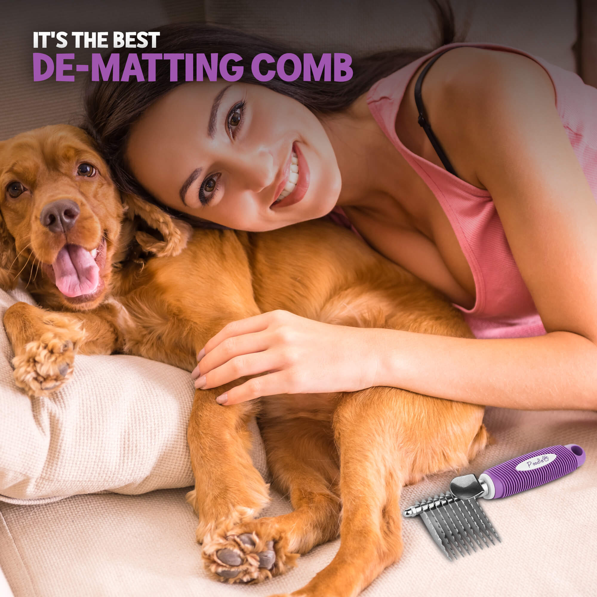 Dematting combs for outlet dogs